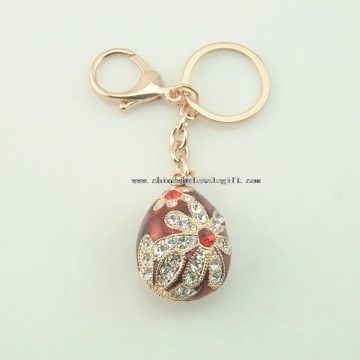 Gem Tone Handbag Hanger Metal Keychain