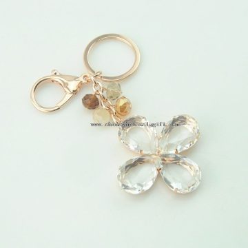 White Crystal Diamond Keychain