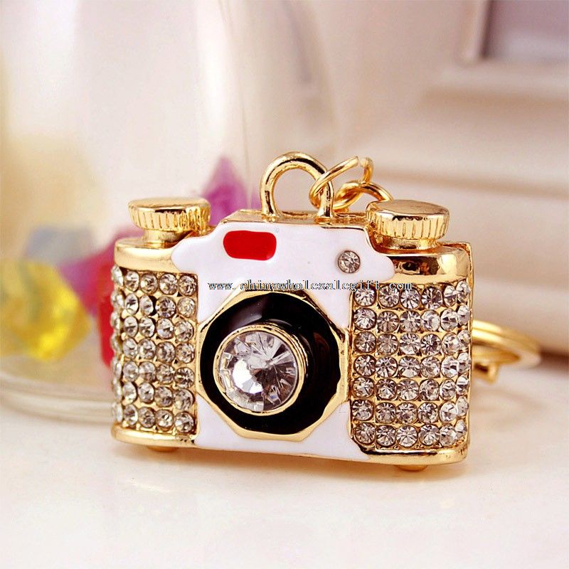 crystal camera keychain
