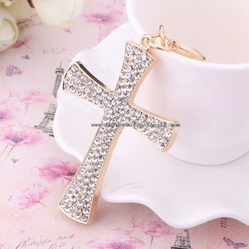 Crystal Cross Keychain