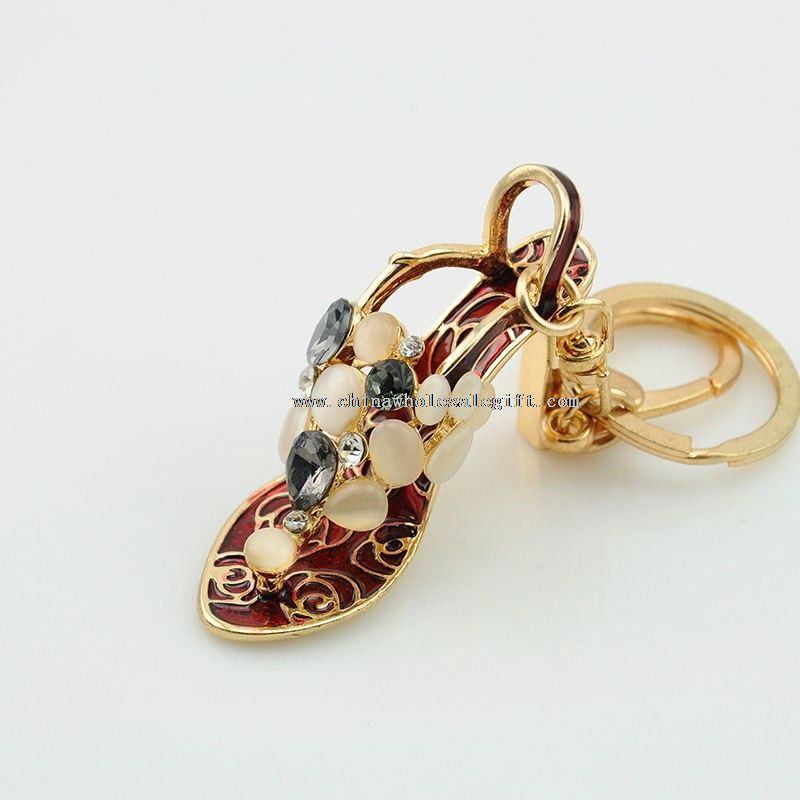Crystal High-heeled Shoes Keychain
