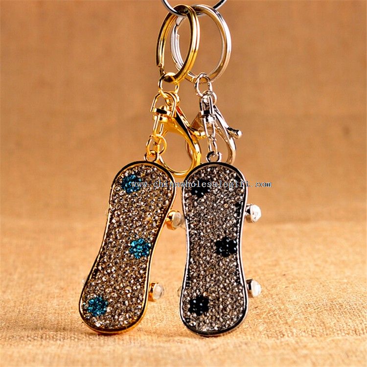 Crystal Surfboard Tourist Gift Metal keychain