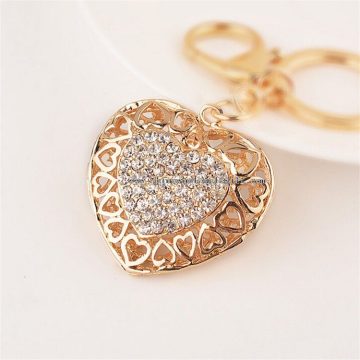 Heart Shape Crystal Bling Keychain