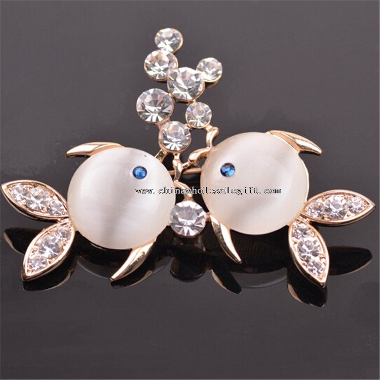 Opal Fish Jewelry Key Ring
