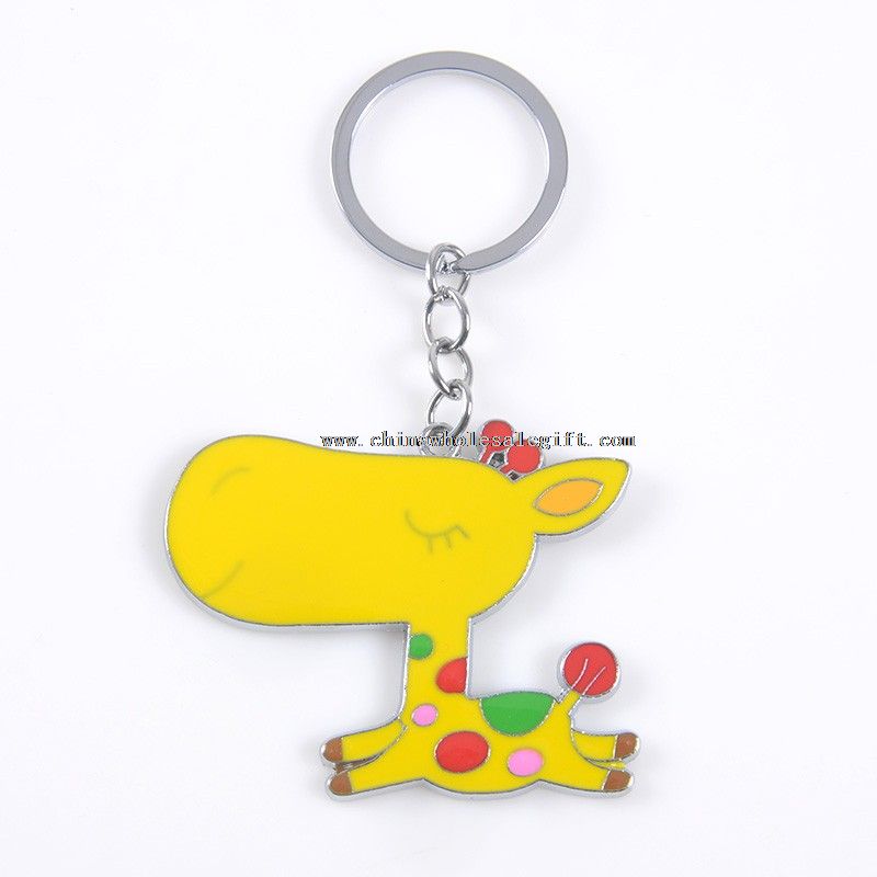 deer animal metal keyrings