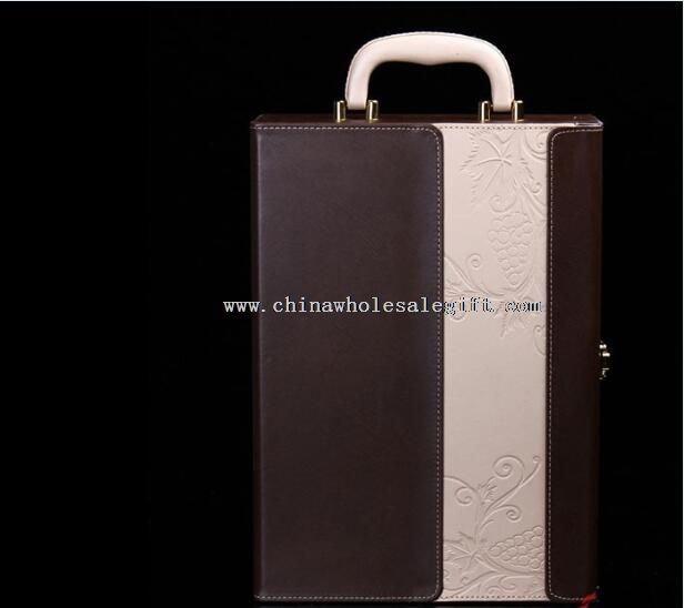 Leather red wine sets gift boxes