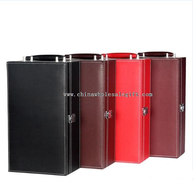 Leather wine gift box