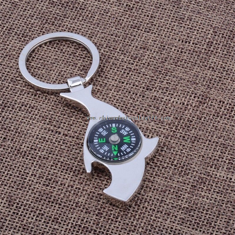metal compass keychain