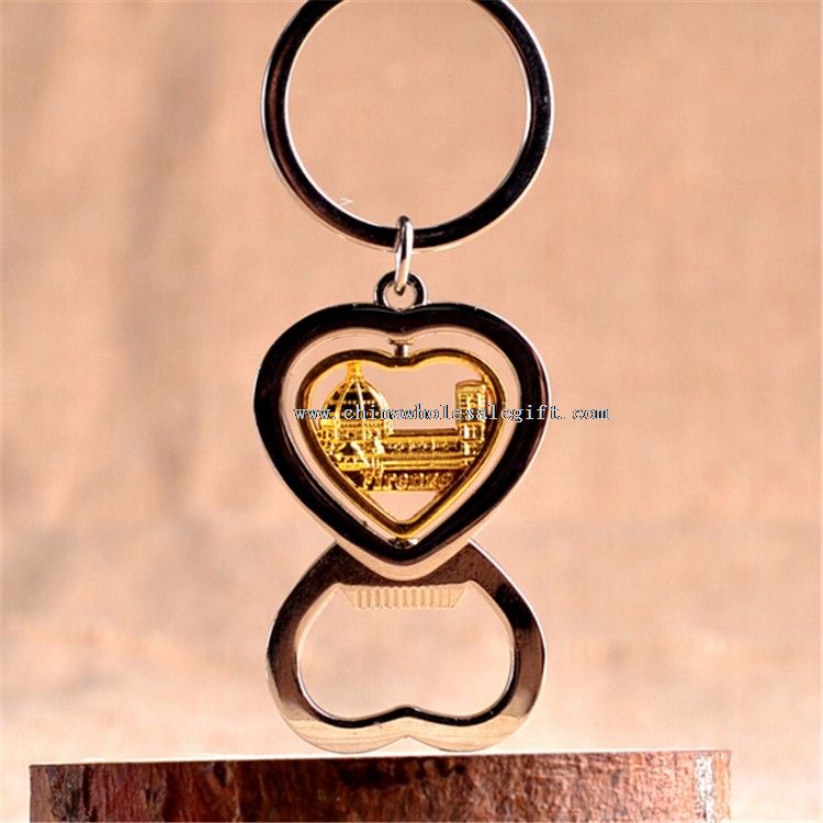 Metal Keychain with bottle opener