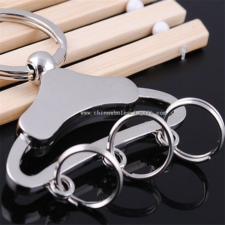 Metal Round Crochet Hook Keychain