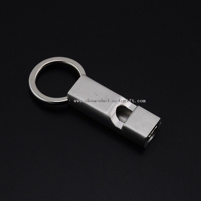 Metal whistle keychain
