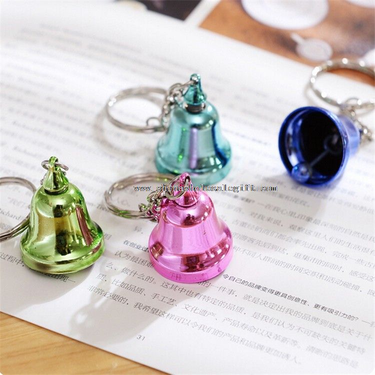 Painted Bells Metal Keychain