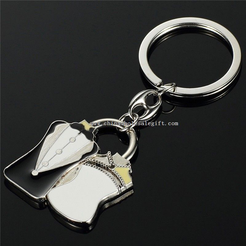 wedding souvenir custom metal keychain