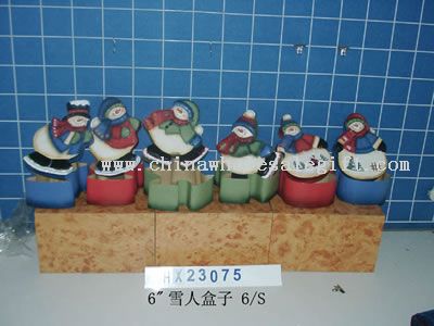 snowman on box 6/s