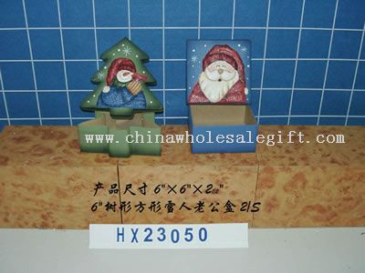 tree snowman and quadrate santa pulp box 2/s