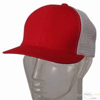 Cotton Mesh Cap / Red White