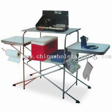 Foldable Grill Table, with Poder Coating and PC Connector