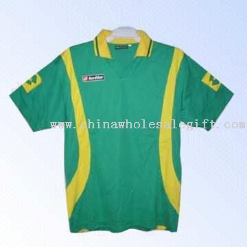 Jersey Made of Polyester in Green and Yellow