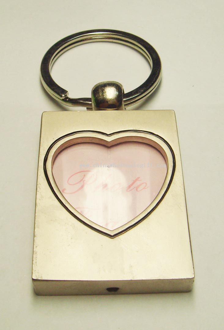 zinc alloy photo keychain