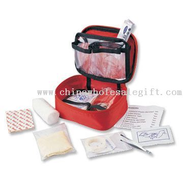 First Aid Kit with Transparent PVC Pouches