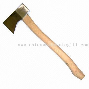 Axe with wooden handle