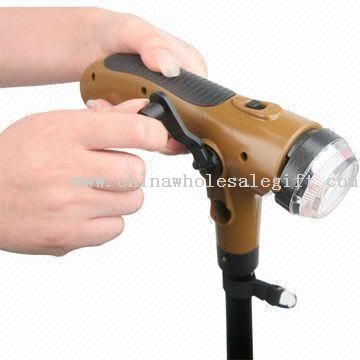 Unique Walking Stick with Flashlight and Warning Function