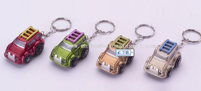Car Shape led metal keychain light