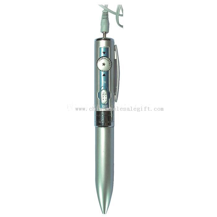 FM radio pen with volume control earphone