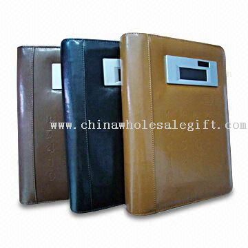 Large Size Leather Calculators with Dual Power Supply