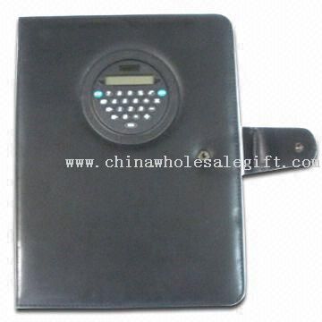 Pocket Notebooks/Diary with PVC Leather Cover and Calculator