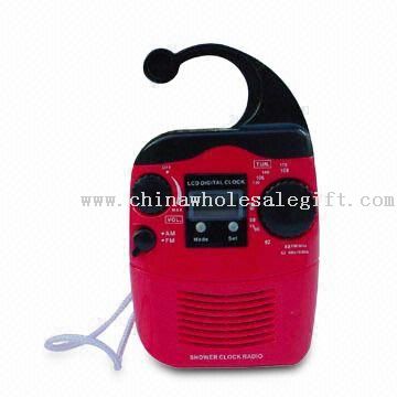 AM/FM 2-band Radio with Shower Clock