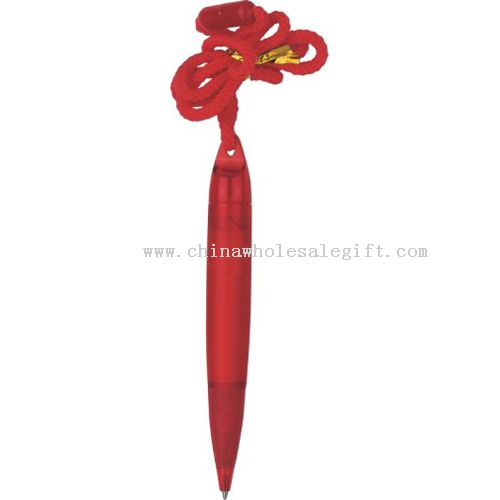 Ball pen with lanyard