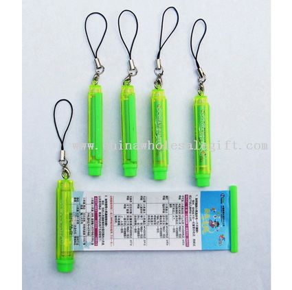 Banner ballpoint pen with keychain