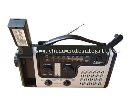 Solar cranking radio