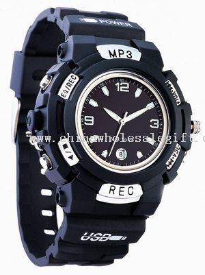 Quartz watch with MP3 player