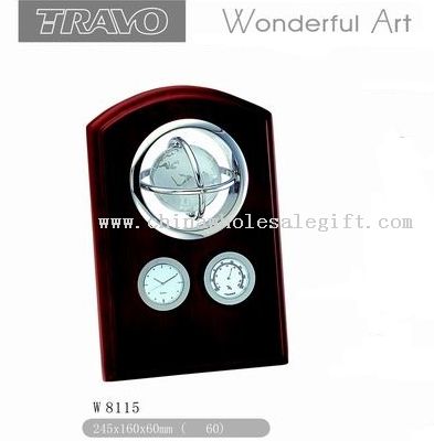 wooden table clock