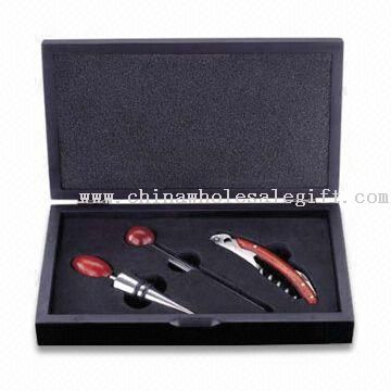 Wine and Bar Set with Promotional Wooden Box