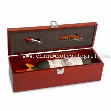 One Bottle Wine Box with Stainless Steel Accessories