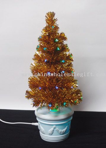 USB Gold PVC Xmas tree with Fiber