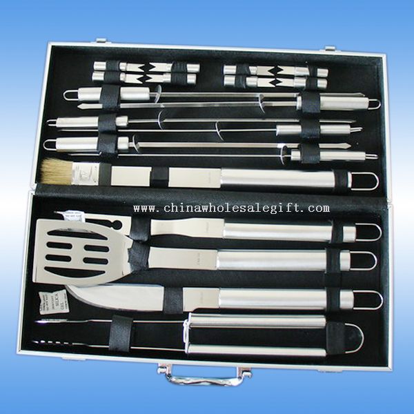 18 pcs stainless steel bbq tool set