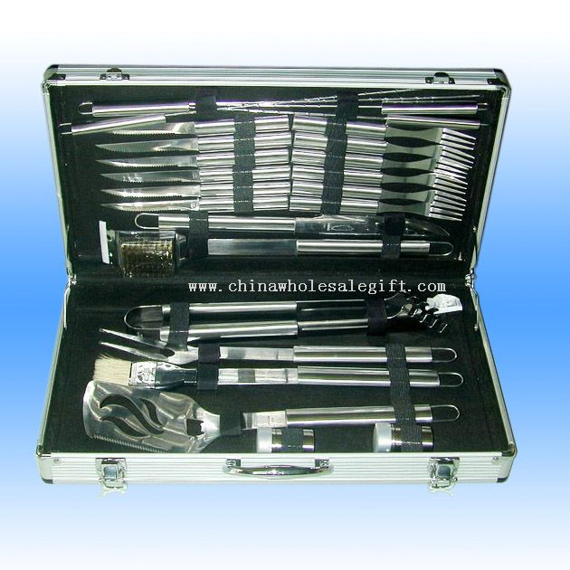 24 Pcs Stainless Steel Barbecue Tool Set