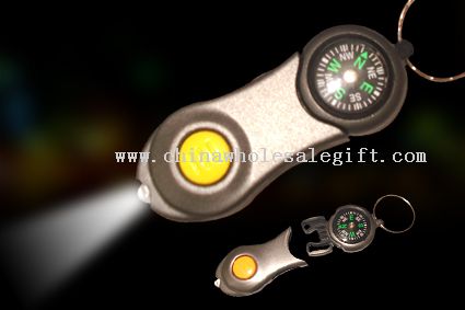 LED KEYCHAIN WITH COMPASS