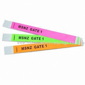 100% Tyvek Wristbands with Snap and Adjustable Holes