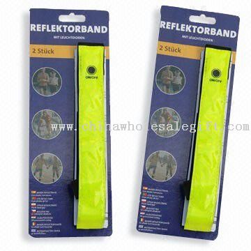 Reflective Slap Wrap + LED, Reflective Snap Bracelet