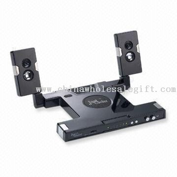 Laptop Cooling Pad, Composed of USB Acoustic Speaker and Heat Cooler Fan