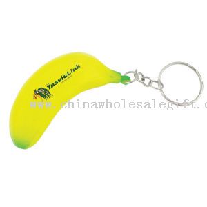 Banana stress reliever key chain