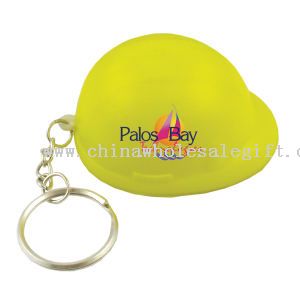 Hard hat stress reliever key chain.