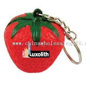 Strawberry stress reliever key chain