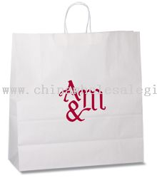 Kraft Paper White Shopping Bag