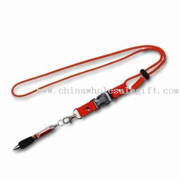 Nylon Lanyard/Cord with Ballpoint Pen, Customized Colors are Accepted
